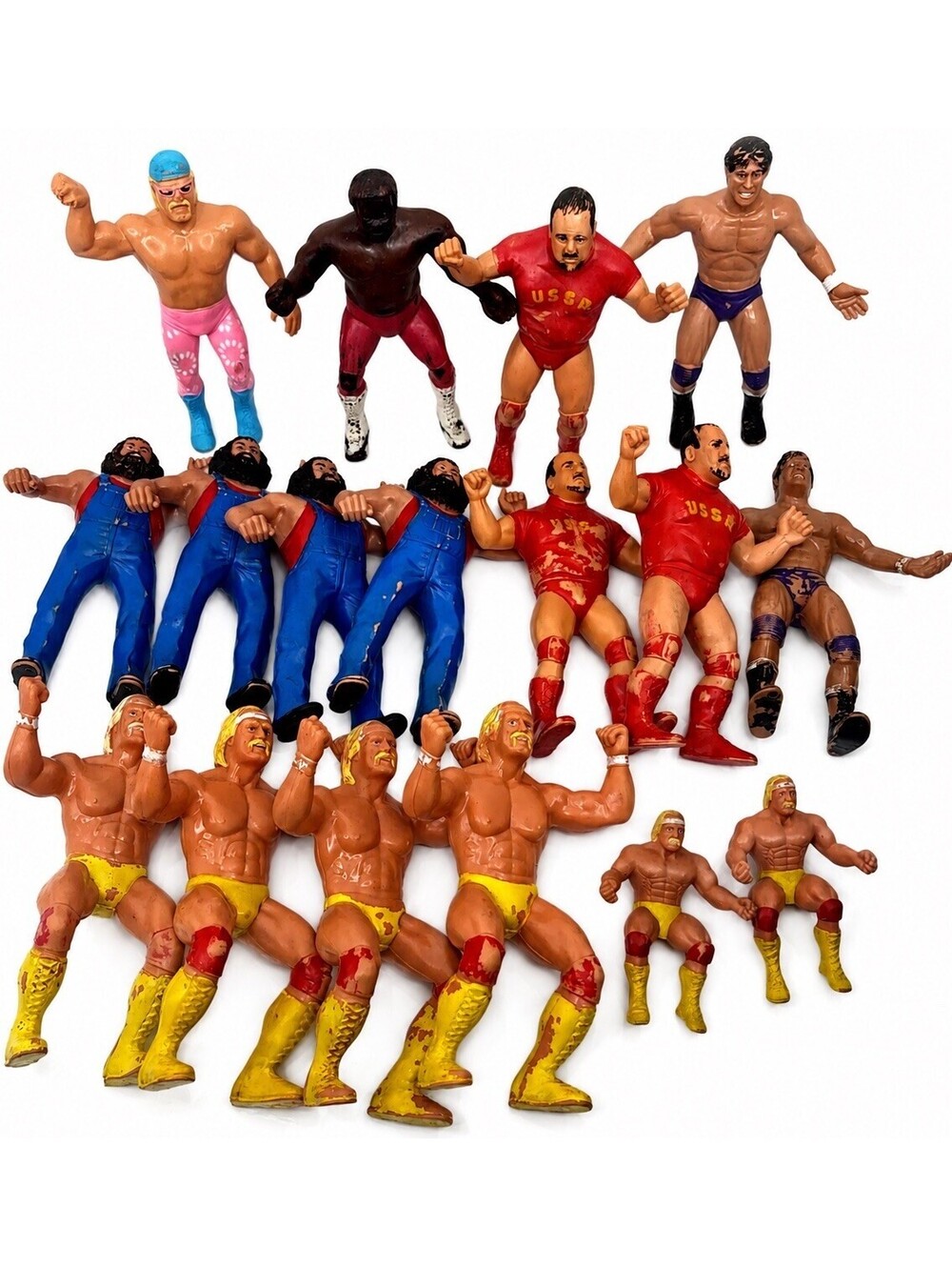 Vintage LJN WWF Titan Sports 1980s Wrestling Figure Mixed Lot of 17 READ